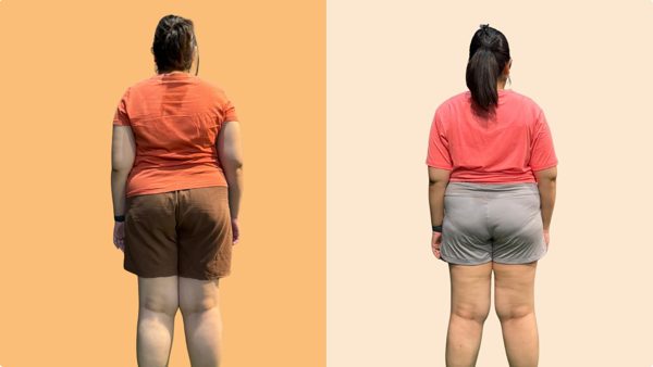 Member before and after training with Carol