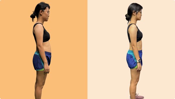 Member before and after training with Carol