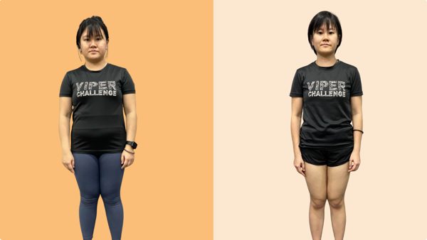 Member before and after training with Emma