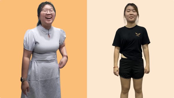 Member before and after training with Emma
