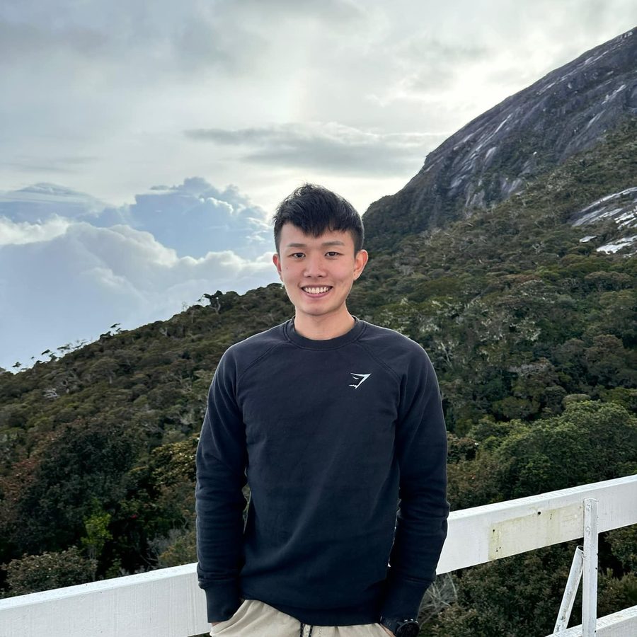 Kelvin Loh on a mountain trail